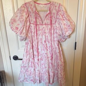 Chic Soul Pink and White Floral Dress